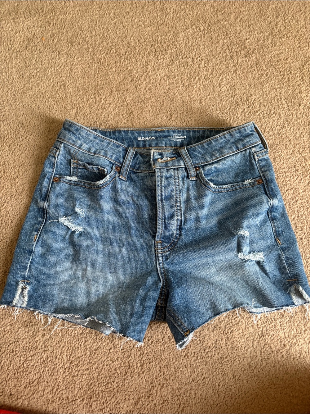 Old Navy Distressed Light Blue Denim Cutoff Shorts